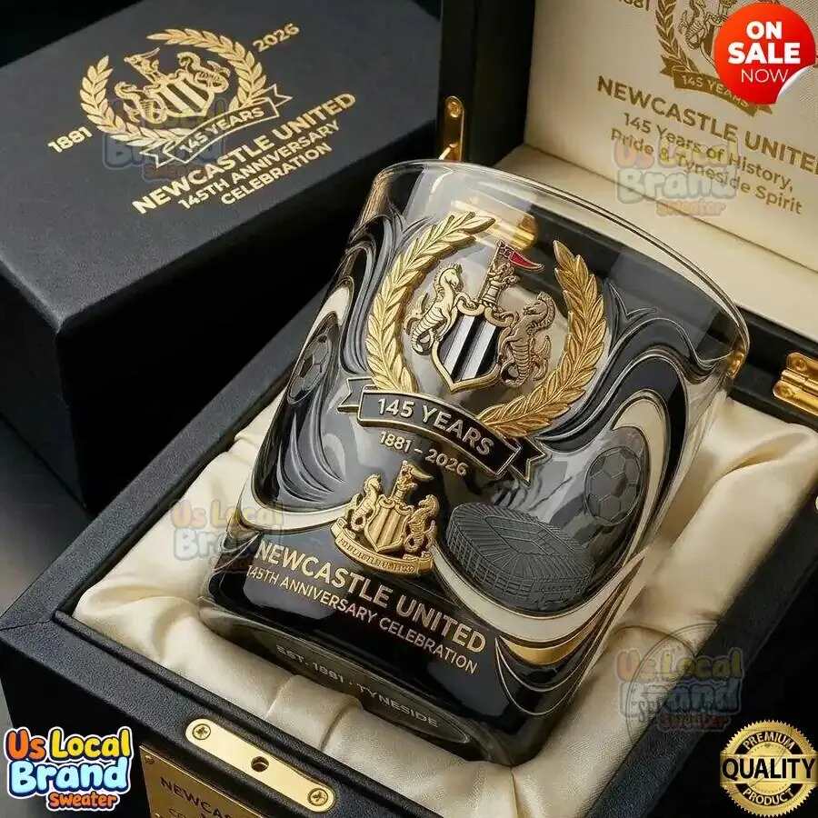 Newcastle United 145th Anniversary Football Club Commemorative Drinking Glass 8 Newcastle United 145th Anniversary Football Club Commemorative Drinking Glass