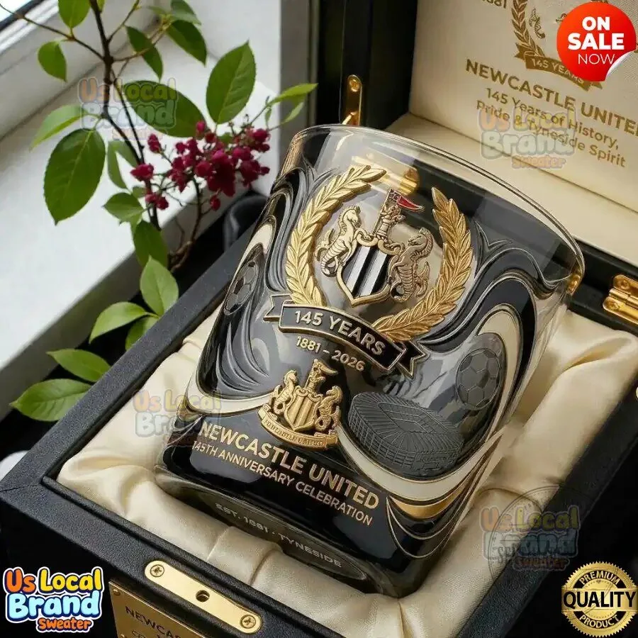 Newcastle United 145th Anniversary Football Club Commemorative Drinking Glass 9 Newcastle United 145th Anniversary Football Club Commemorative Drinking Glass