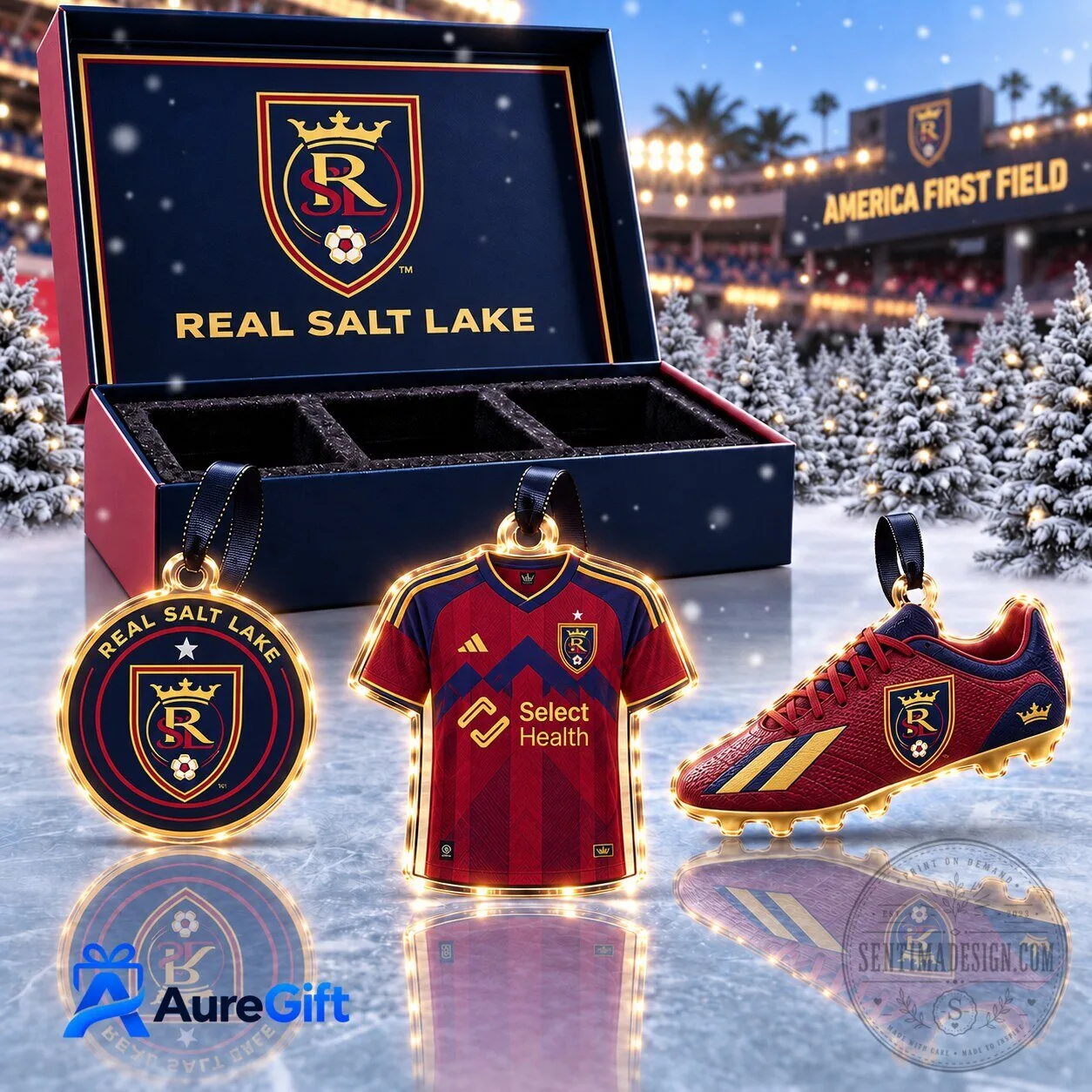 Real Salt Lake Soccer Team Christmas Tree Ornaments Set 1 Real Salt Lake Soccer Team Christmas Tree Ornaments Set