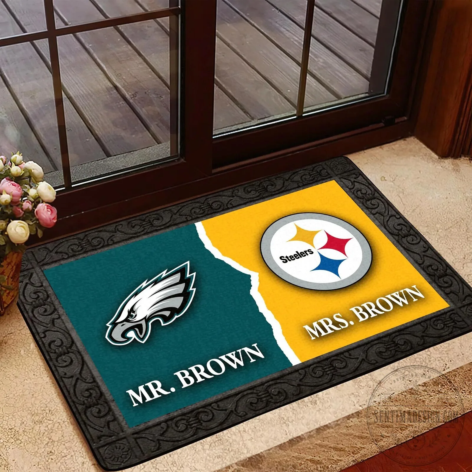 Personalized National Football League House Divided Welcome Mat Custom Football Fan Doormat 14 Personalized National Football League House Divided Welcome Mat Custom Football Fan Doormat