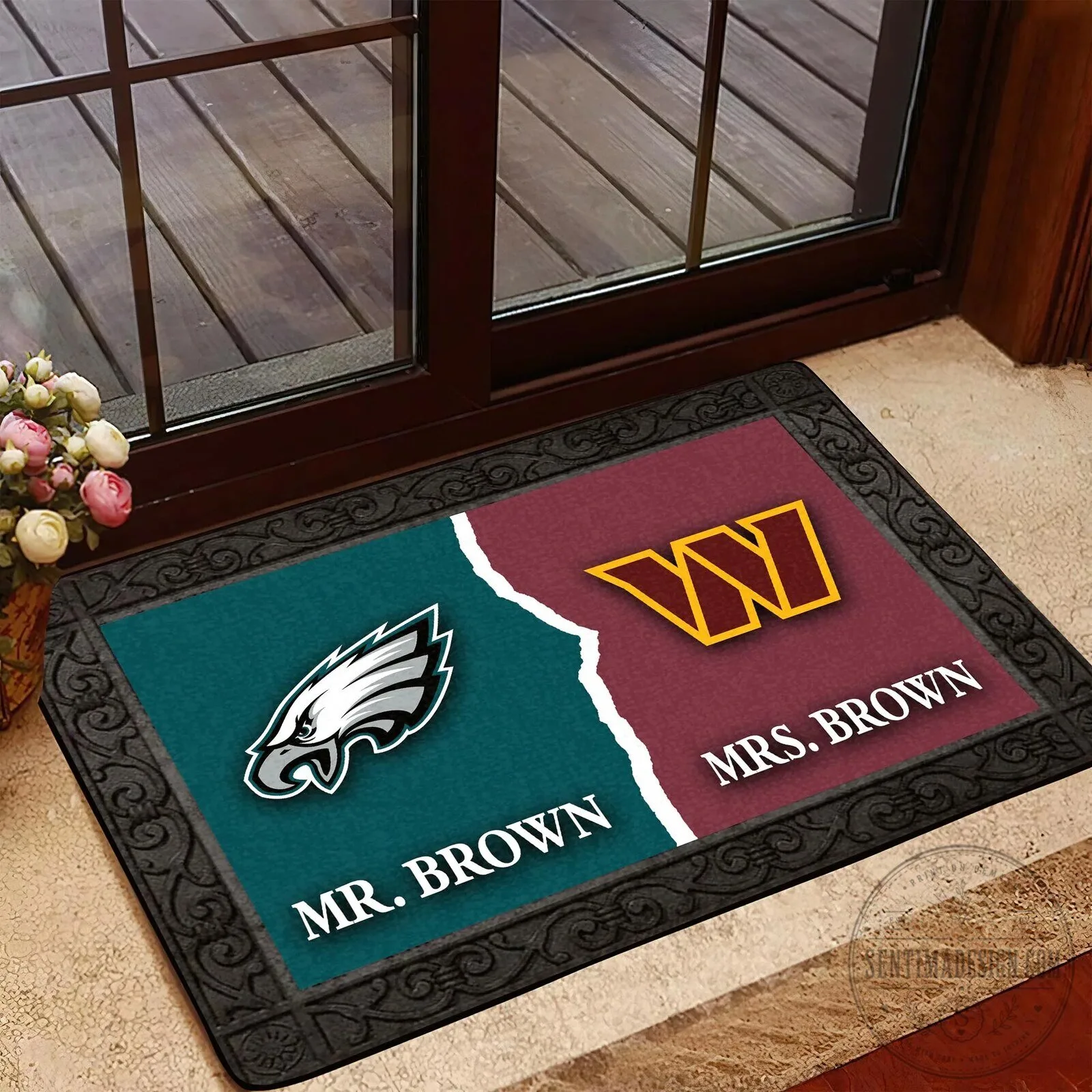Personalized National Football League House Divided Welcome Mat Custom Football Fan Doormat 16 Personalized National Football League House Divided Welcome Mat Custom Football Fan Doormat