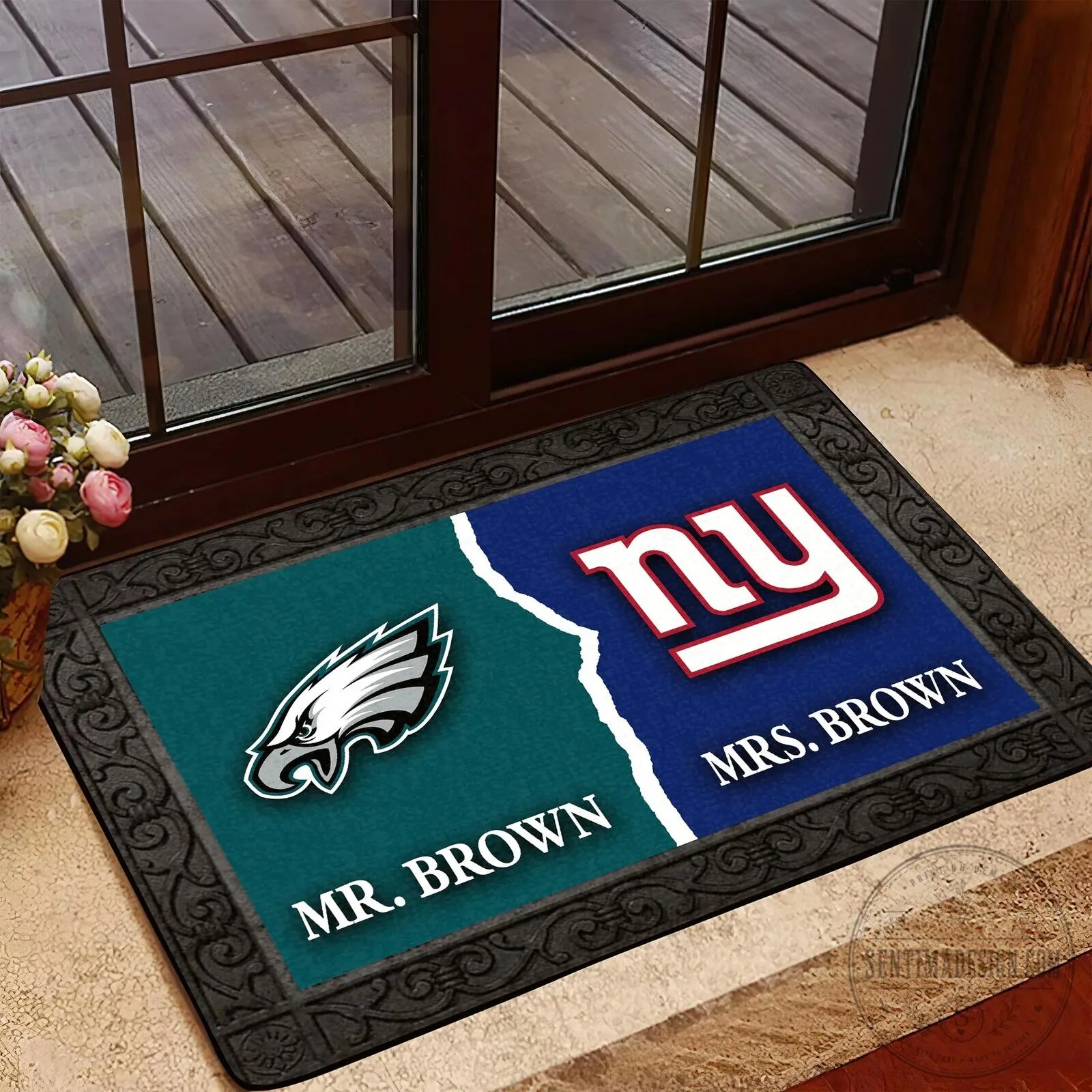 Personalized National Football League House Divided Welcome Mat Custom Football Fan Doormat 17 Personalized National Football League House Divided Welcome Mat Custom Football Fan Doormat