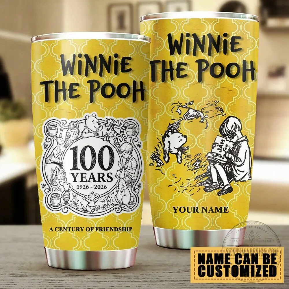 Winnie The Pooh 100 Years A Century Of Friendship Personalized Tumbler