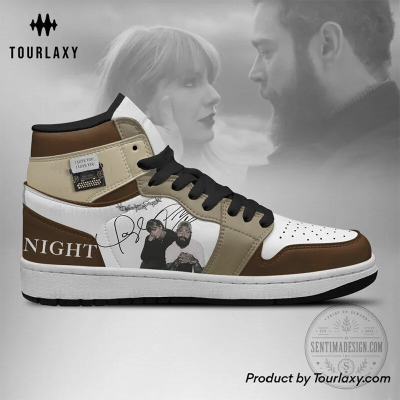 Taylor Swift and Post Malone For Night High Top Sneakers 9 Taylor Swift and Post Malone For Night High Top Sneakers