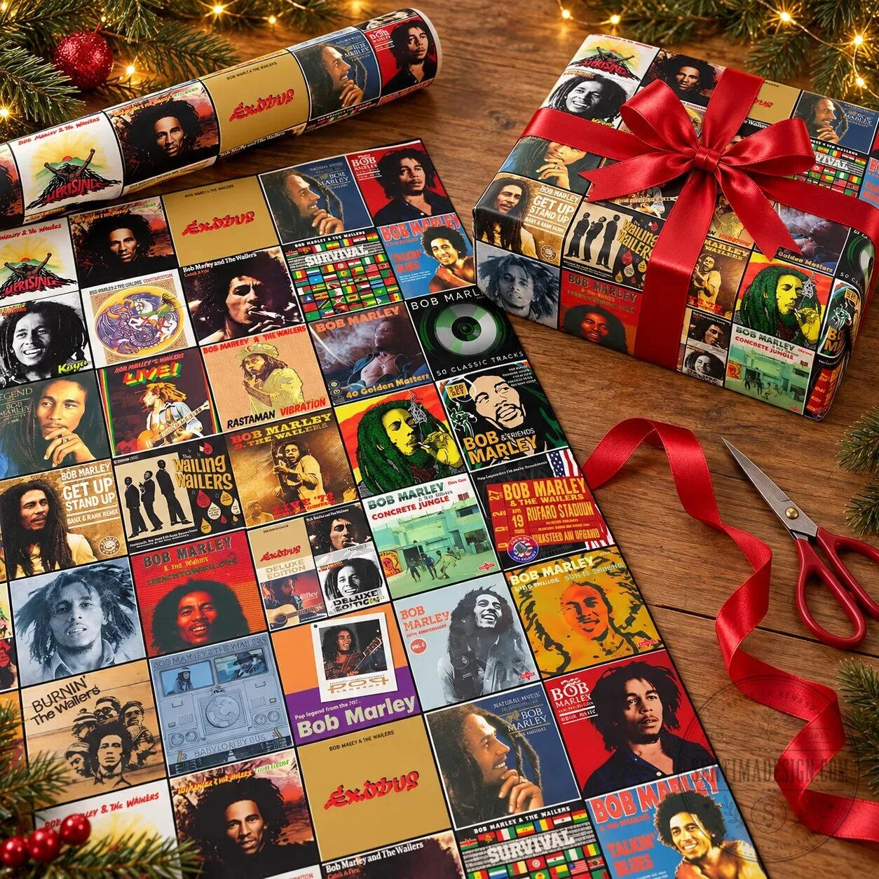 Bob Marley and The Wailers Album Covers Reggae Music Fan Gift Wrapping Paper Roll 4 Bob Marley and The Wailers Album Covers Reggae Music Fan Gift Wrapping Paper Roll