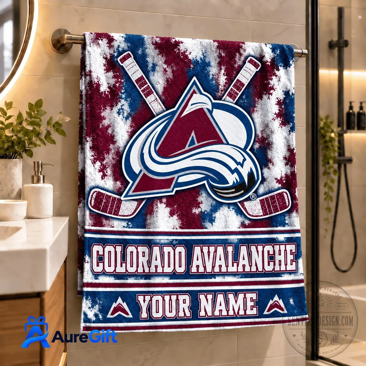 Colorado Avalanche NHL Game Day Premium Personalized Bath Towel Gift