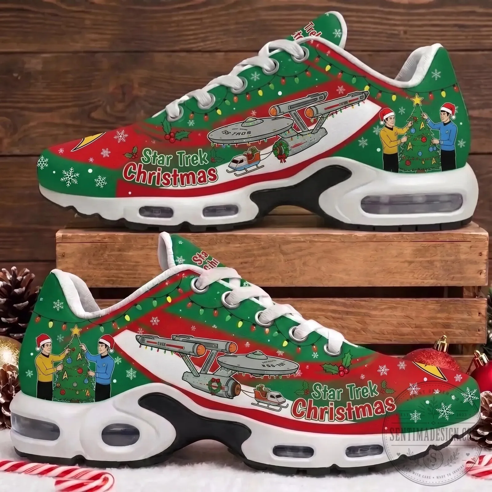 Star Trek Christmas Enterprise Holiday Air Max Sneakers