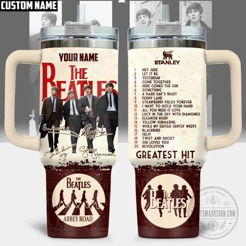 The Beatles Abbey Road Greatest Hits Personalized Stanley Tumbler