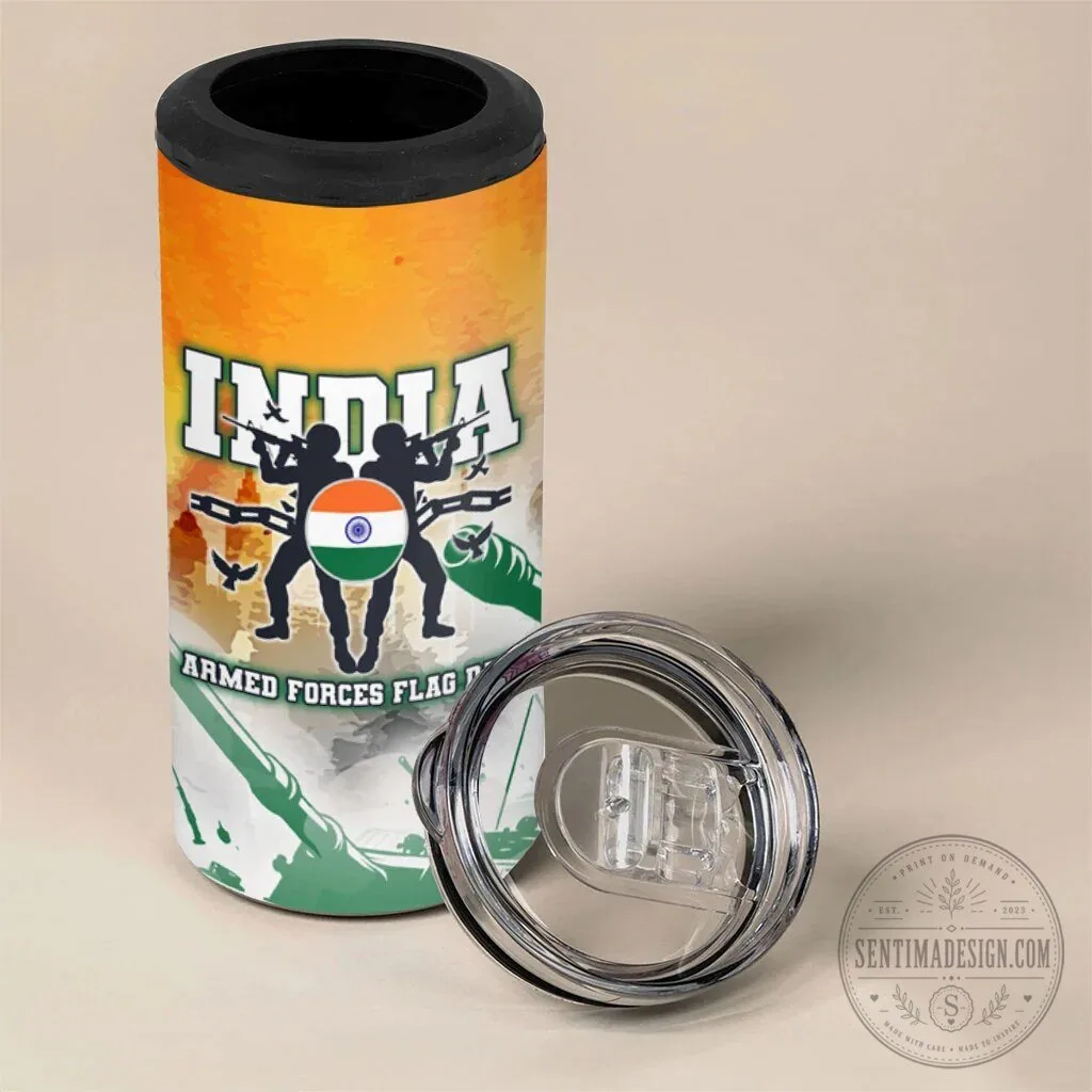India Armed Forces Flag Day Honoring Our Defenders Can Cooler Tumbler 11 India Armed Forces Flag Day Honoring Our Defenders Can Cooler Tumbler