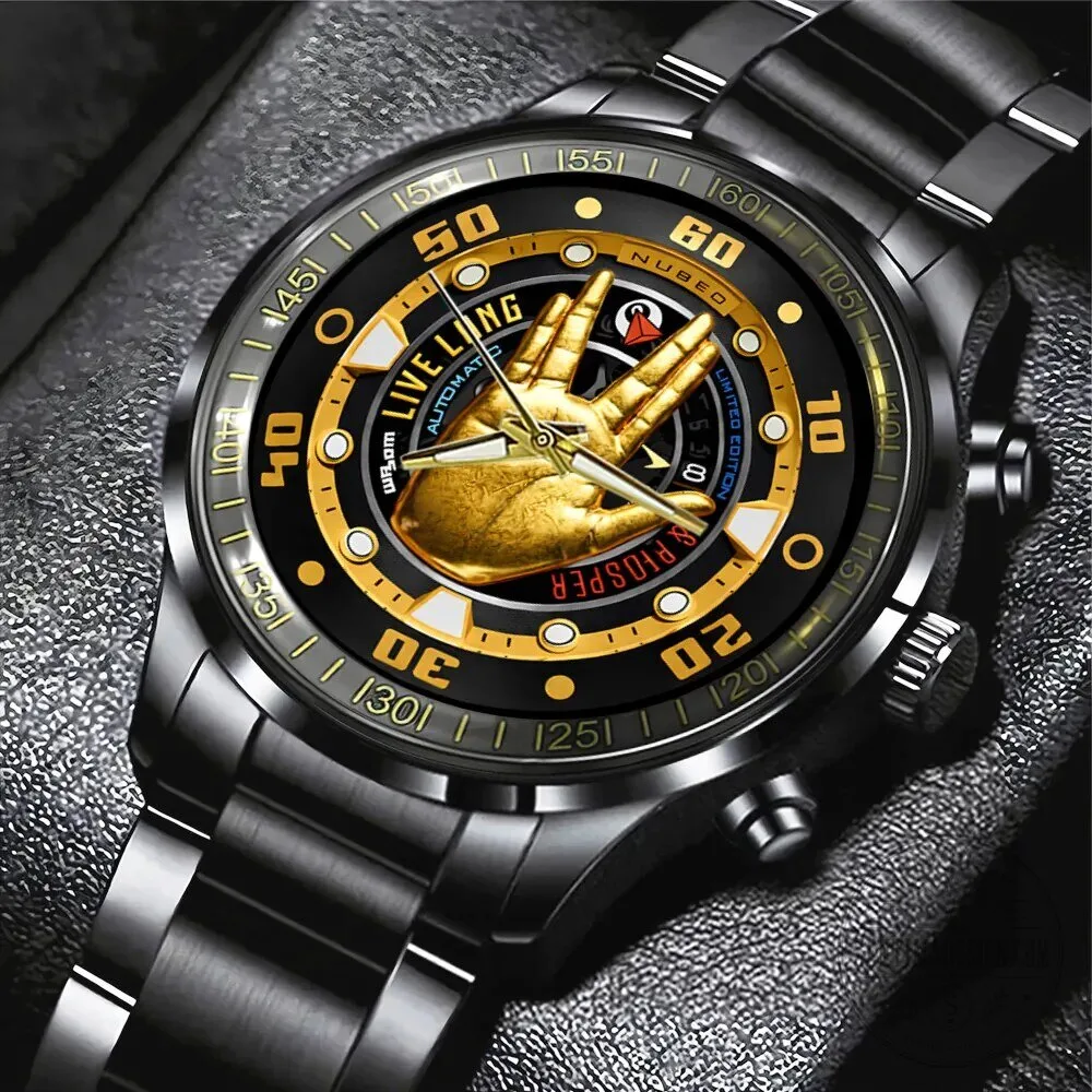 Star Trek Live Long and Prosper Spock Vulcan Salute Stainless Steel Watch