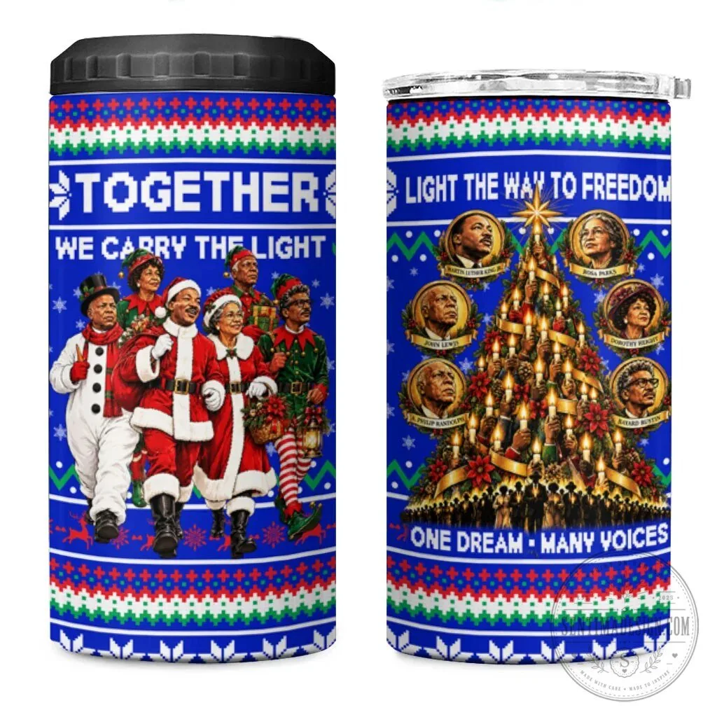 Civil Rights Leaders Christmas Ugly Sweater Can Cooler Tumbler 11 Civil Rights Leaders Christmas Ugly Sweater Can Cooler Tumbler