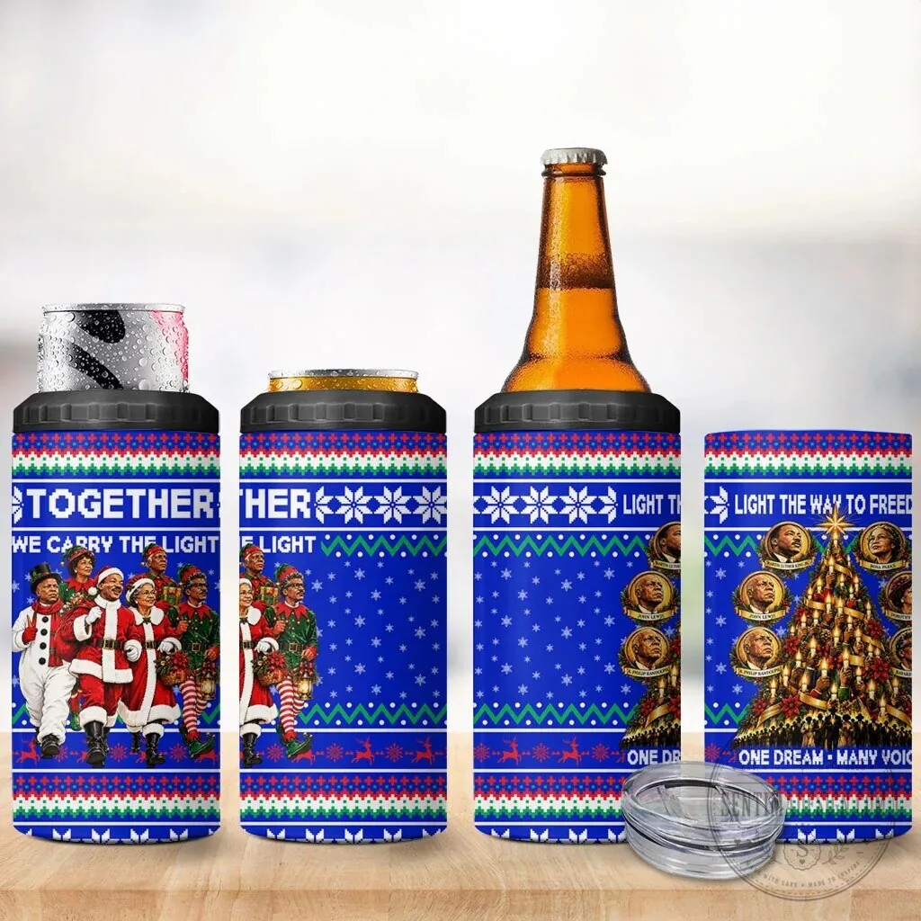 Civil Rights Leaders Christmas Ugly Sweater Can Cooler Tumbler 12 Civil Rights Leaders Christmas Ugly Sweater Can Cooler Tumbler