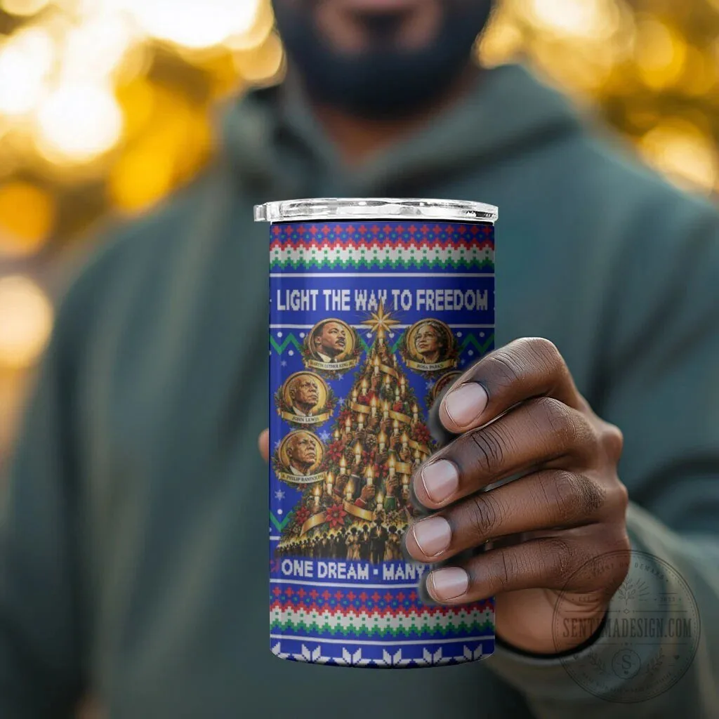 Civil Rights Leaders Christmas Ugly Sweater Can Cooler Tumbler 17 Civil Rights Leaders Christmas Ugly Sweater Can Cooler Tumbler