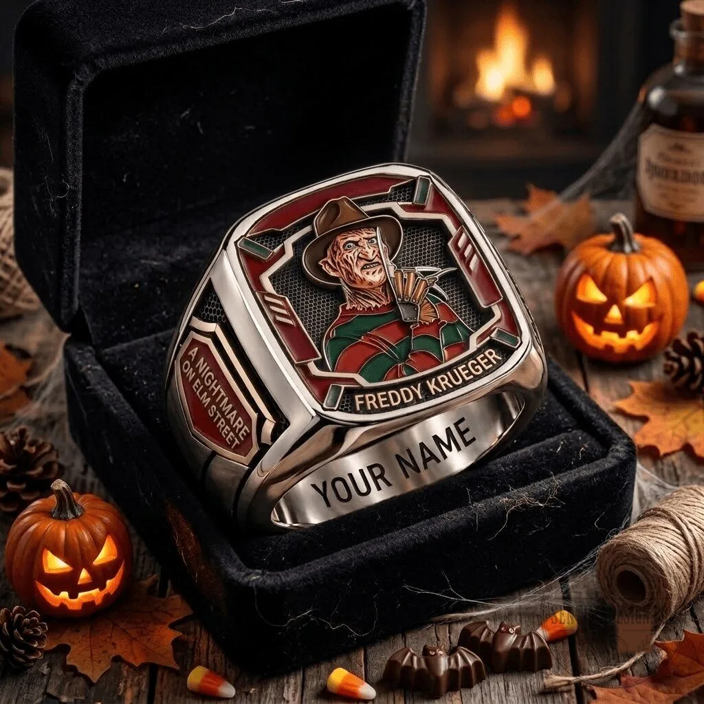 Freddy Krueger A Nightmare on Elm Street Halloween Horror Movie Ring
