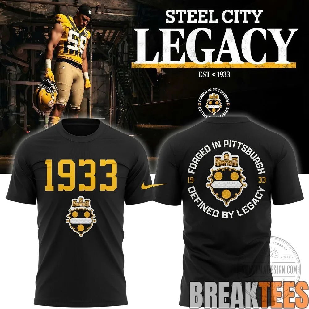 Pittsburgh Steelers 1933 Steel City Legacy Football Team Fan T-Shirt