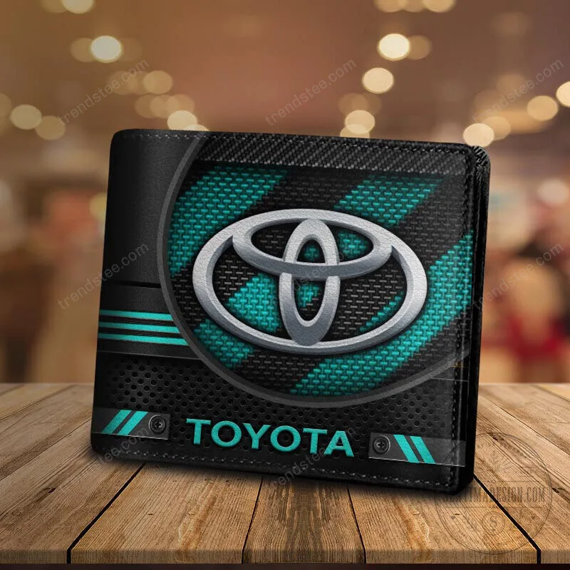 Toyota Car Logo Blue and Black Design Bi-Fold Wallet for Men 16 Toyota Car Logo Blue and Black Design Bi-Fold Wallet for Men