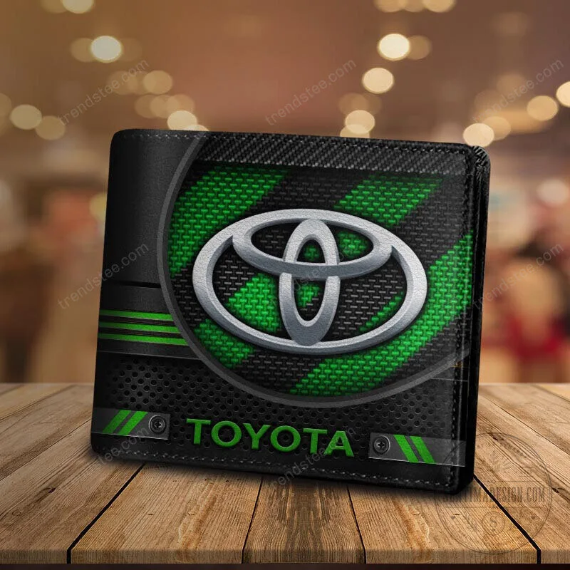 Toyota Car Logo Blue and Black Design Bi-Fold Wallet for Men 17 Toyota Car Logo Blue and Black Design Bi-Fold Wallet for Men