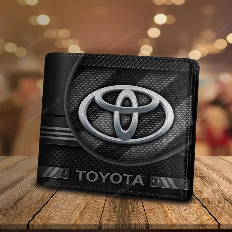Toyota Car Logo Blue and Black Design Bi-Fold Wallet for Men 18 Toyota Car Logo Blue and Black Design Bi-Fold Wallet for Men