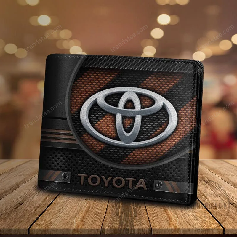 Toyota Car Logo Blue and Black Design Bi-Fold Wallet for Men 21 Toyota Car Logo Blue and Black Design Bi-Fold Wallet for Men