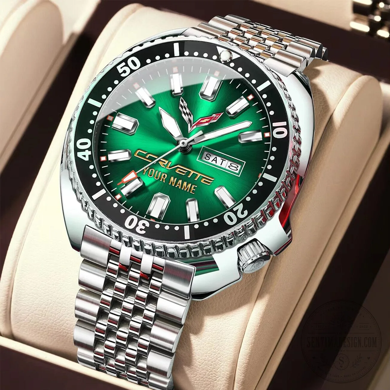 Corvette Custom Name Elegant Design Stainless Steel Watch 18 Corvette Custom Name Elegant Design Stainless Steel Watch