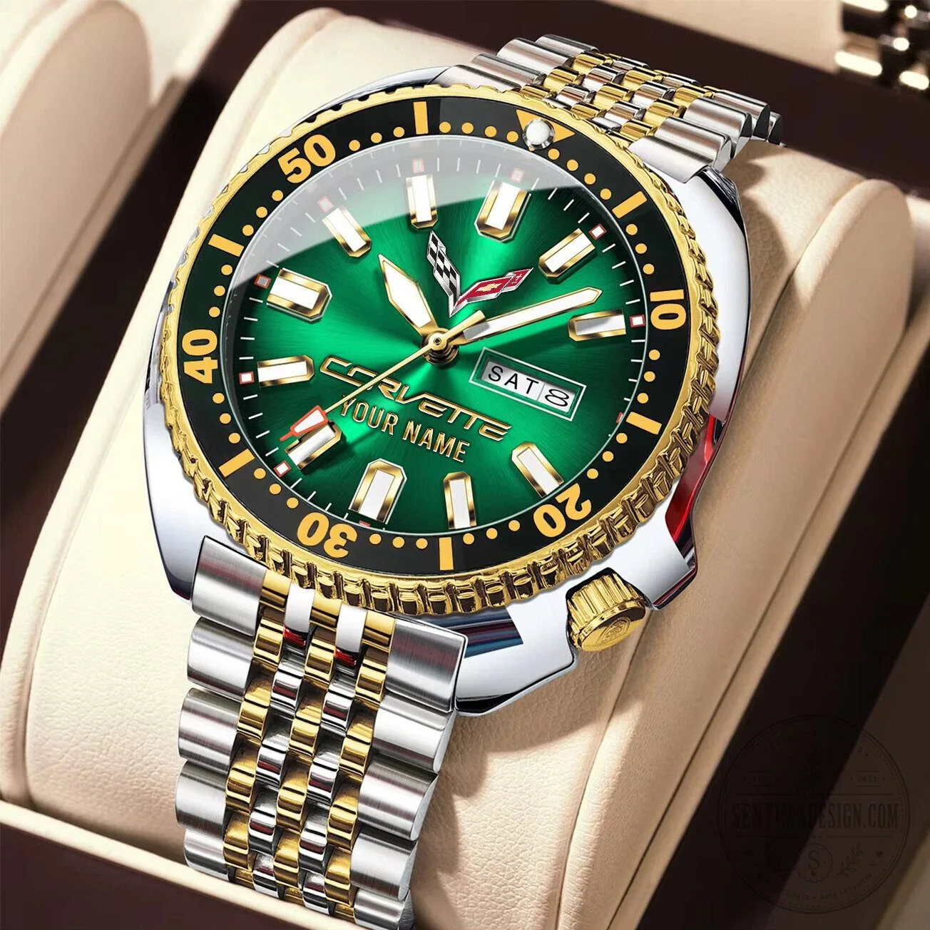Corvette Custom Name Elegant Design Stainless Steel Watch 21 Corvette Custom Name Elegant Design Stainless Steel Watch