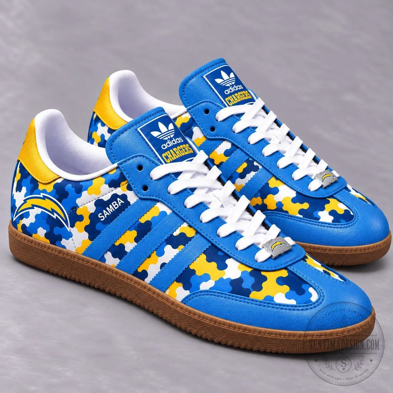Los Angeles Chargers | Premium NFL Camo Game Day Samba Shoes NY 2 Los Angeles Chargers | Premium NFL Camo Game Day Samba Shoes NY