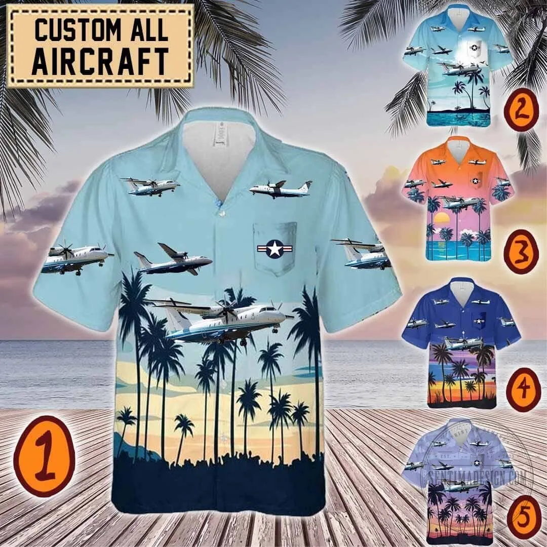 C-146 Wolfhound Military Aircraft Hawaiian Shirt 1 C-146 Wolfhound Military Aircraft Hawaiian Shirt