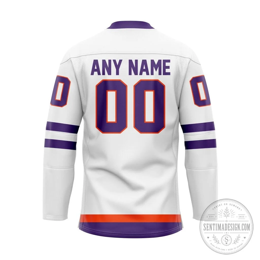 Youngstown Phantoms USHL Ice Hockey Team White Lace-Up Jersey 5 Youngstown Phantoms USHL Ice Hockey Team White Lace-Up Jersey