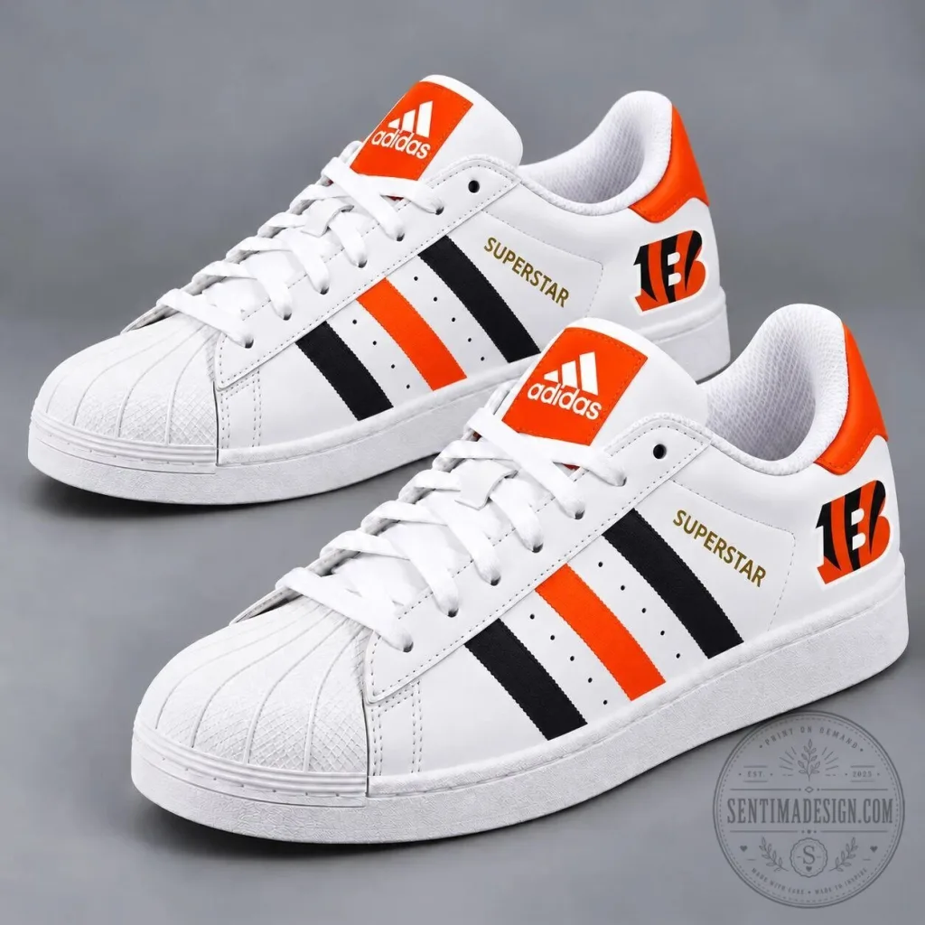 Cincinnati Bengals National Football League Team Pride Superstar Shoes Cincinnati Bengals National Football League Team Pride Superstar Shoes