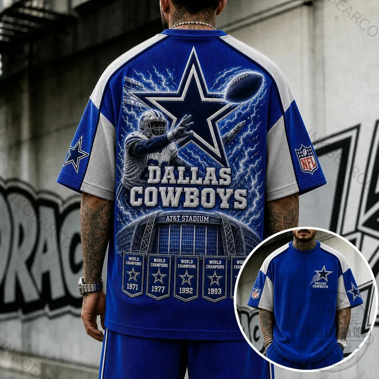 Dallas Cowboys NFL Football Team World Champions Blue Jersey